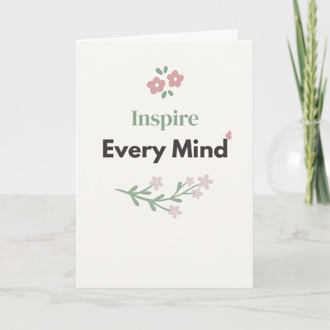 Carte Inspirez chaque esprit Professeur Floral  (Devant)