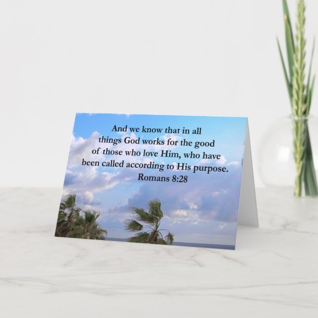 CARTE INSPIRING ROMANS 8:28 DESIGN (Devant)
