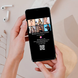 Carte instagram photos collage code qr commerce numériqu