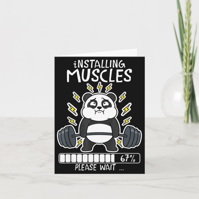 Carte Installation de muscles attendez panda chargement  (Devant)