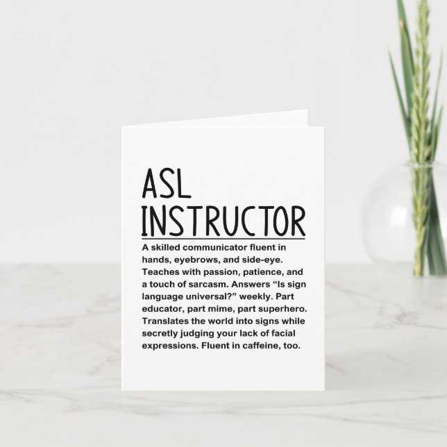 Carte Instructeur d'asl (Devant)