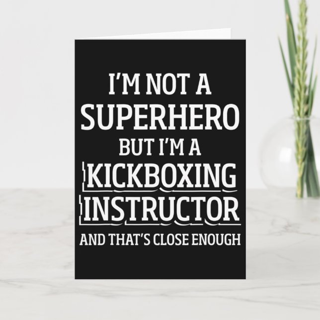 Carte Instructeur de kickboxing Entraînement de kick box (Devant)