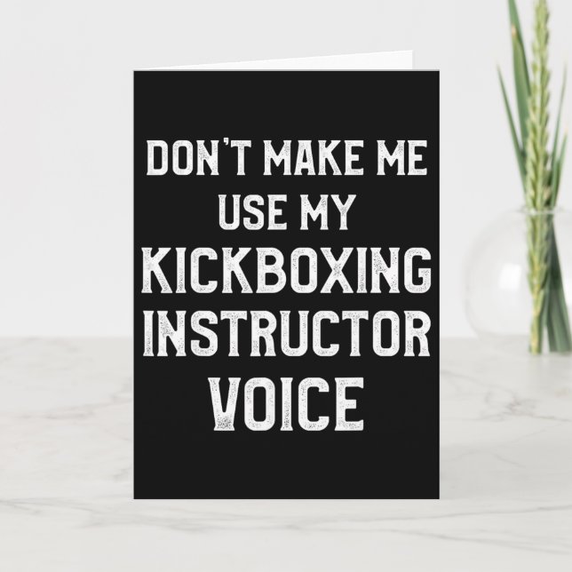 Carte Instructeur de kickboxing Entraînement de kick box (Devant)