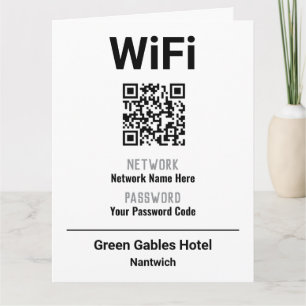 Carte Instructions WiFi avec code QR