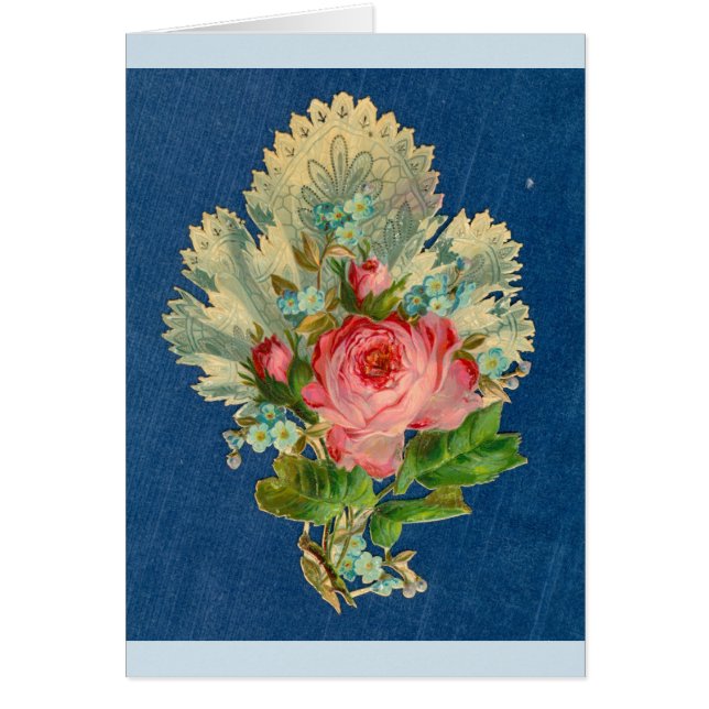 Carte - intérieur de poème d'amour (victorien, à (Devant)