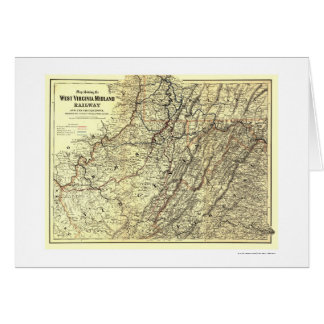 Carte intérieure 1883 de chemin de fer de la