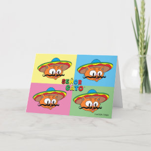 Carte intérieure flanquée de peinture de chat Fies