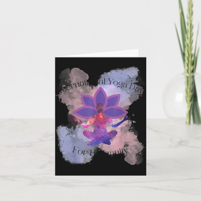 Carte International Yoga Day For Humanity  (Devant)