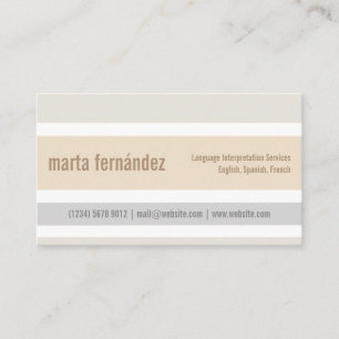 Carte interprète traducteur minimaliste langues