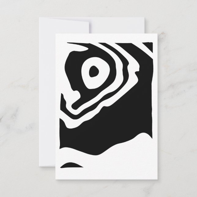 Carte Into Deep : Abstrait noir & blanc (Devant)
