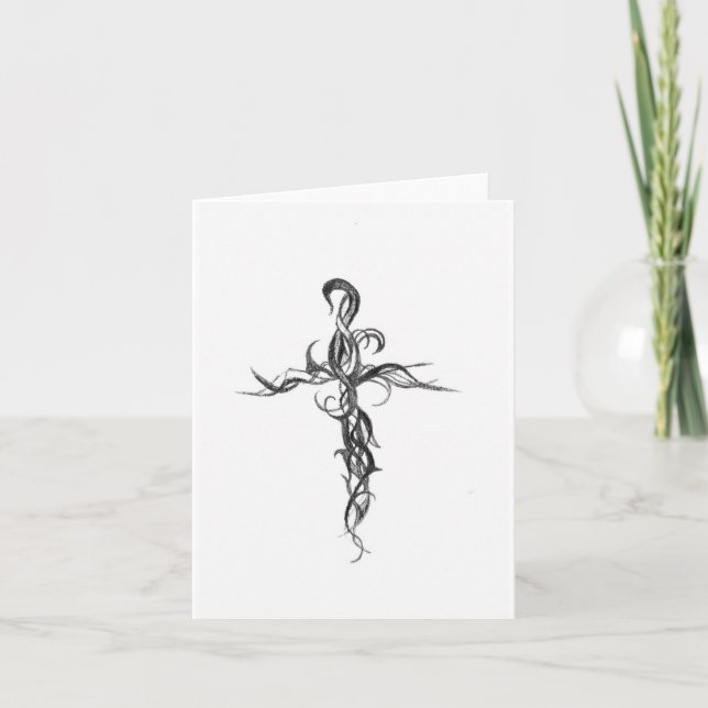 Carte Intricate cross notecard (Devant)