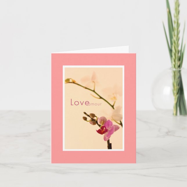 Carte Intrigue amoureuse d'amour d'orchidée (Devant)