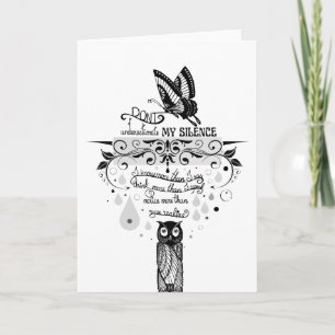 Carte Introduire Empath Silence citation d'encre de sage