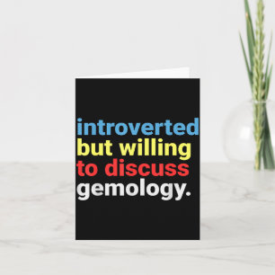 Carte Introverti Rétro Mais Amateur De Gemmologie Drôle 