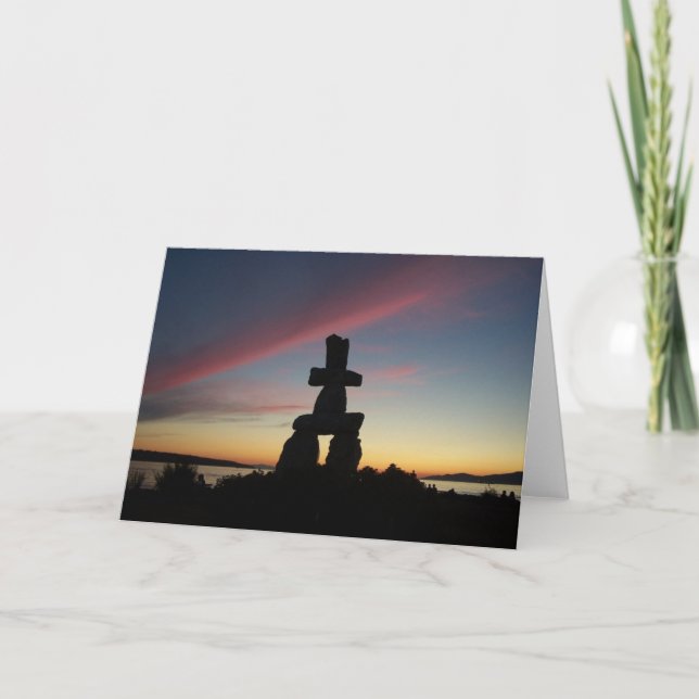 Carte Inukshuk Sunset (Devant)