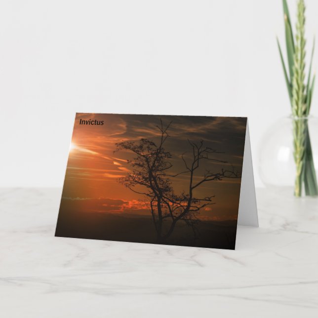 Carte Invictus Poem, une volonté de survivre (Devant)