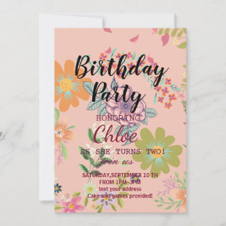 Carte Invitation Anniversaire