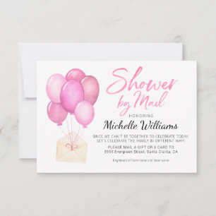 Carte Invitation Baby shower virtuel Watercolor Ba