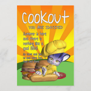 Carte Invitation Cuisine - Cuisine et barbecue