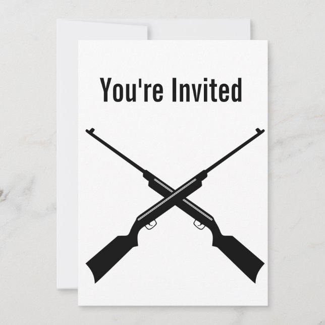 Carte invitation de fusil X (Devant)