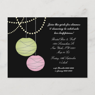Carte Invitation de la fête de Bachelorette rose L