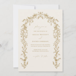 Carte Invitation Mariage d'arche Gold & Cream Invi
