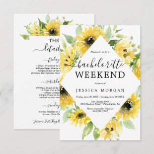 Carte Invitation Sunflower Garden