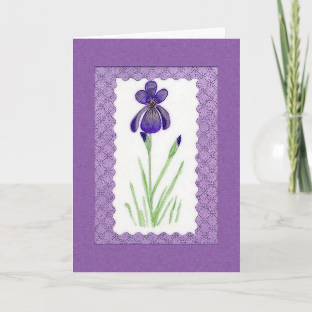 Carte Iris Birthday Card (Grande Impression) (Devant)