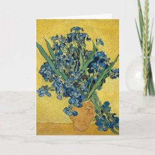 Carte Iris de Van Gogh - Art en bleu et jaune audacieux