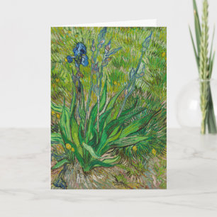 Carte Iris de Van Gogh - Art floral bleu classique