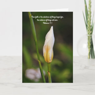 Carte Iris Flower Faith Bible Verse Note Card