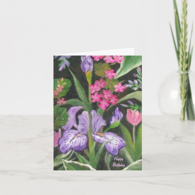 Carte Iris Garden Birthday (Devant)