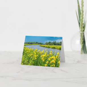Carte Iris jaunes inspirant le symbole Fleur de Lis.