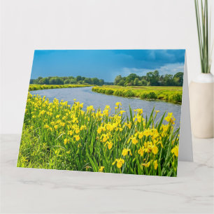 Carte Iris jaunes inspirant le symbole Fleur de Lis.
