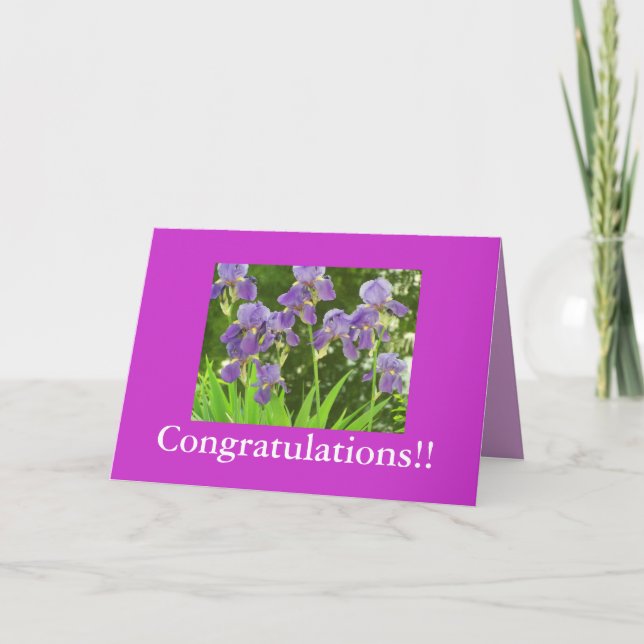 Carte iris paysages, Félicitations !! (Devant)