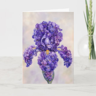 Carte Iris Violet Anniversaire 