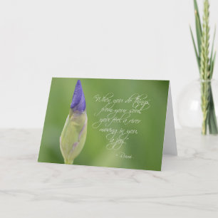 Carte Iris with Quote