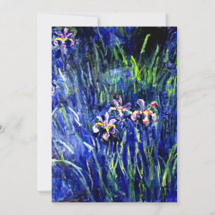 Carte Irises, célèbre peinture de Claude Monet,
