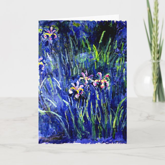 Carte Irises, célèbre peinture florale de Claude Monet (Devant)