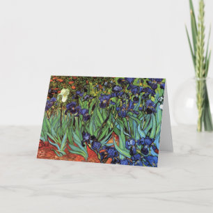 Carte Irises de Vincent van Gogh, Jardin Vintage