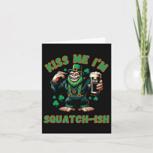 Carte Irish Bigfoot - Kiss Me Jour de la Saint Patrick -