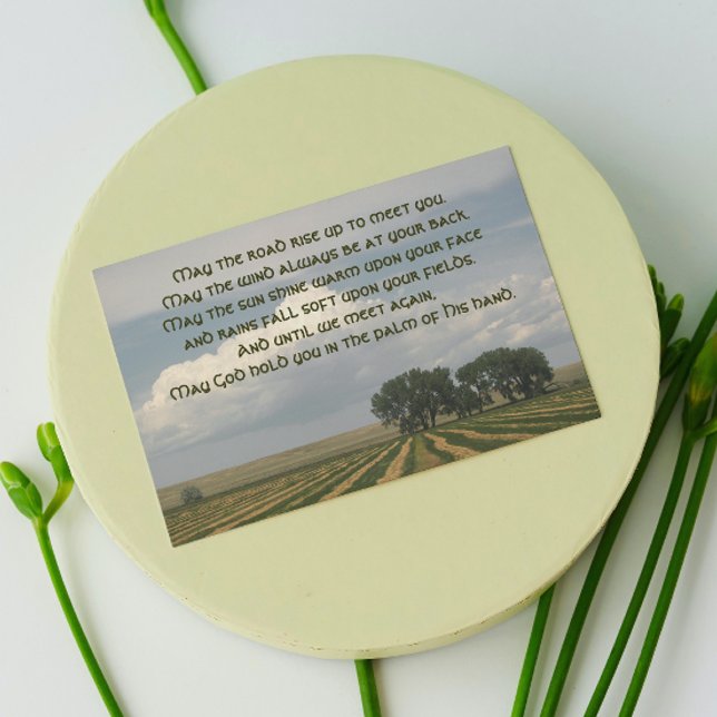 Carte Irish Blessing Farmland Photo Blank (Créateur téléchargé)