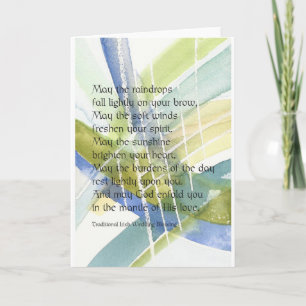 Carte Irish Blessing for Mariage or Anniversary Card