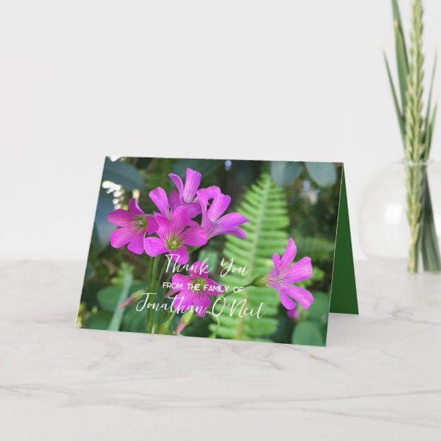Carte Irish Blessing Funeral Thank You Message Card (Devant)