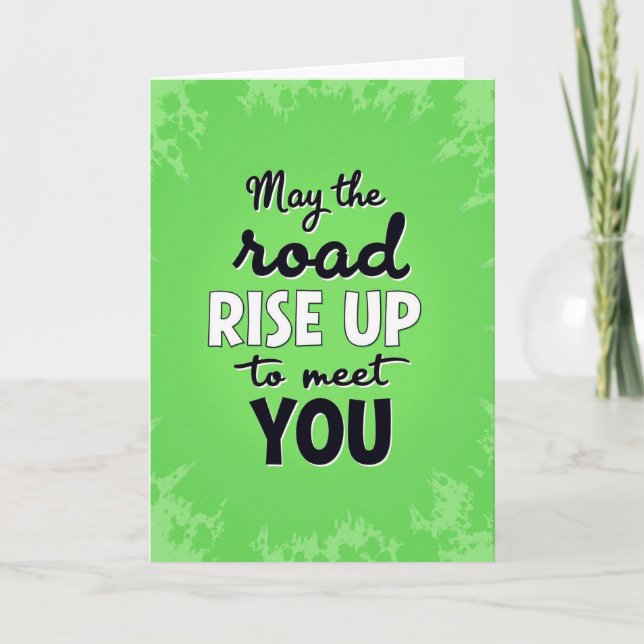 Carte Irish Blessing Road Rise Up (Devant)