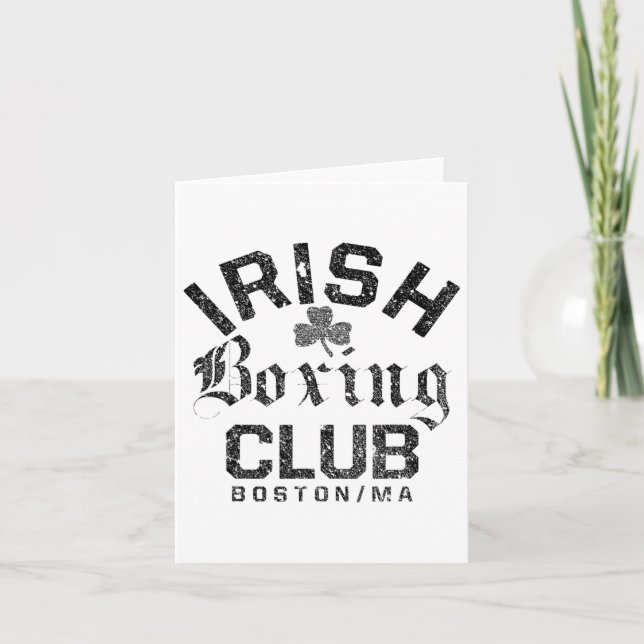 Carte Irish Boxing Club - Boston Machusetts (Devant)