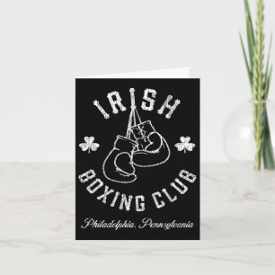 Carte Irish Boxing Club - Gants de boxe Philadelphie