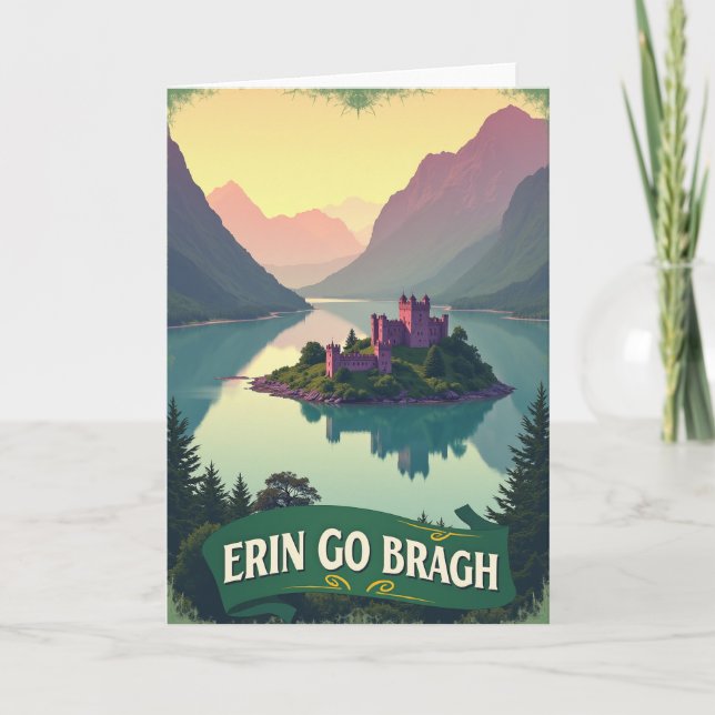 Carte Irish Castle Lake Scene Card (Devant)