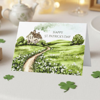Carte Irish Cottage Irish Blessing St. Patrick's Day