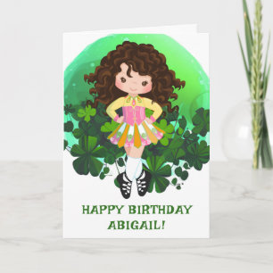 Carte Irish Dance St. Patrick's Day Clovers Anniversaire